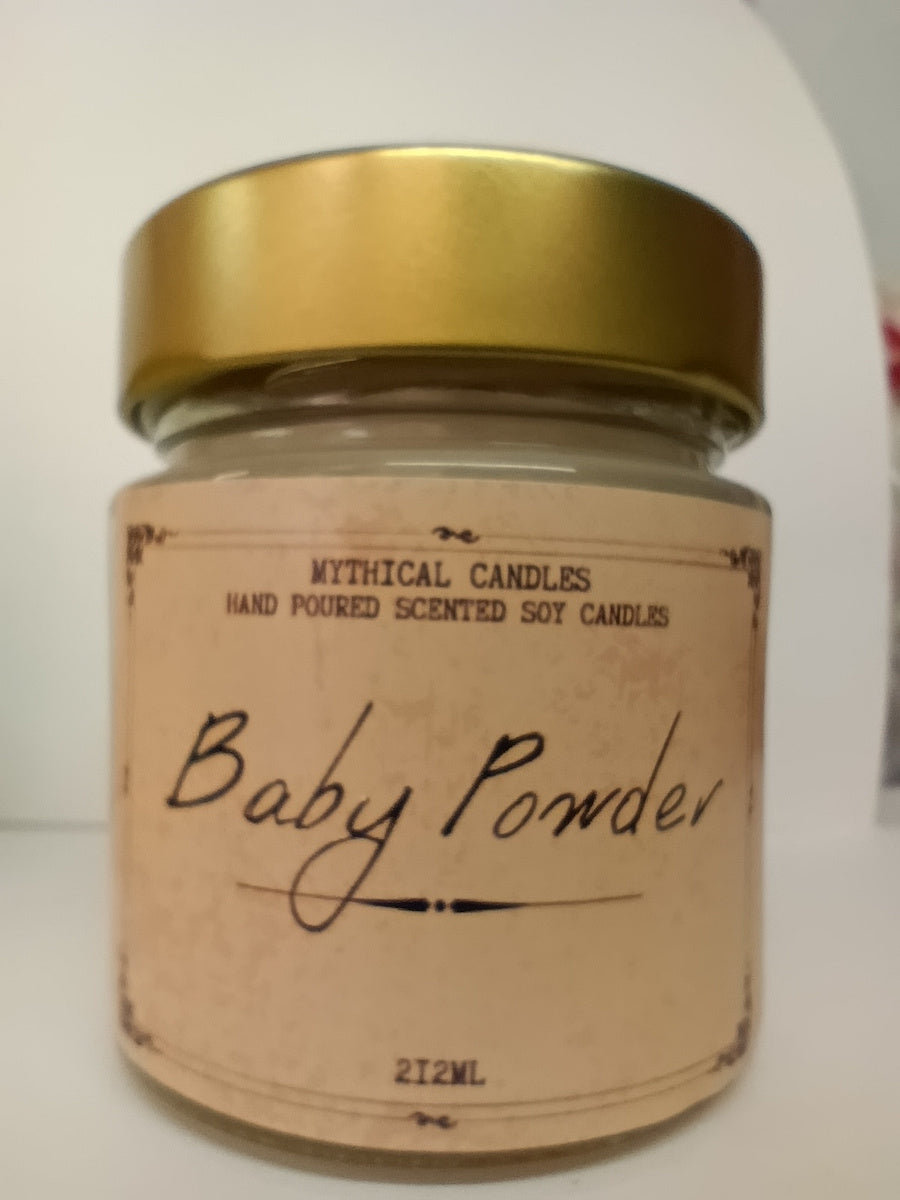Χειροποίητο Κερί Σόγιας Baby Powder (Πούδρα) 212ml