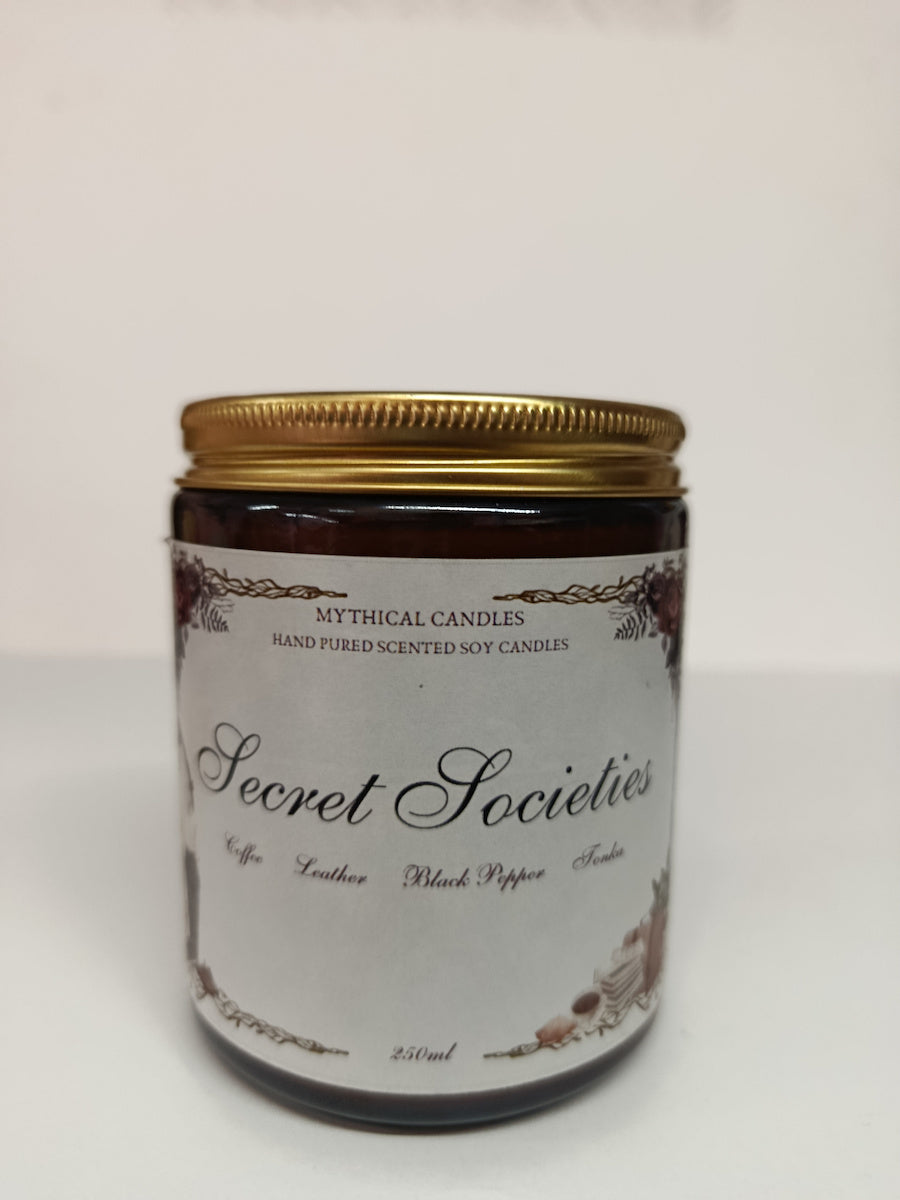 Χειροποίητο Κερί σόγιας Secret societies 250ml.