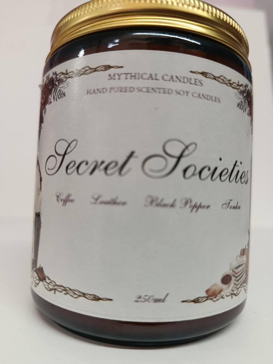 Χειροποίητο Κερί σόγιας Secret societies 250ml.