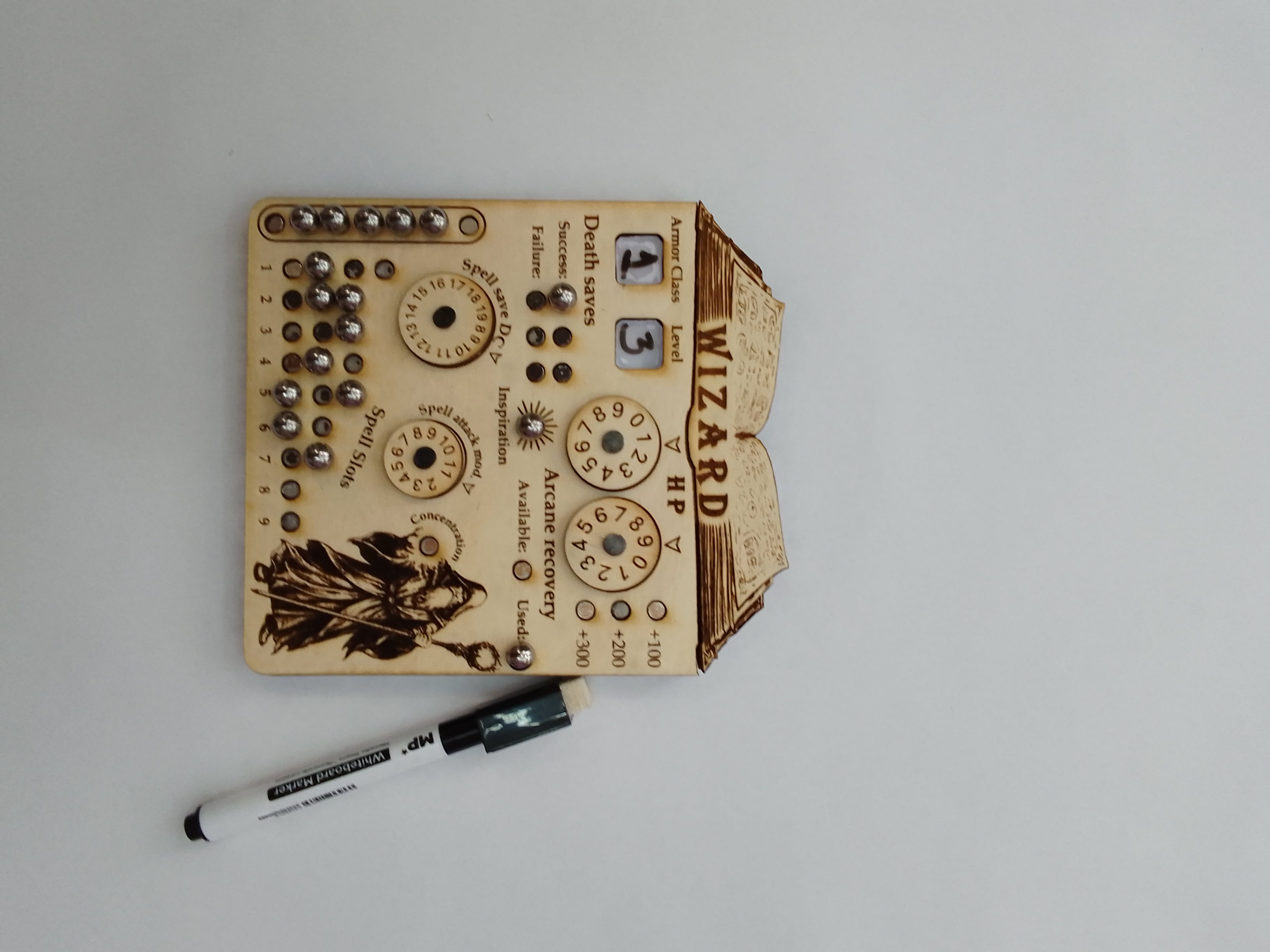 Χειροποίητο Status Boards Dangeons & Dragons Wizard