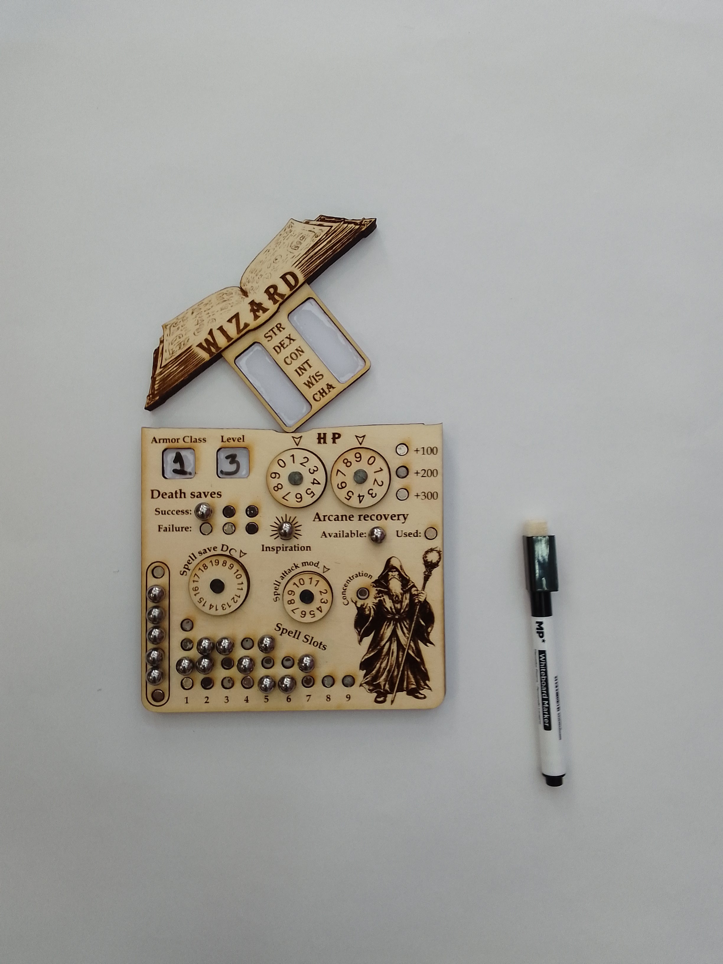 Χειροποίητο Status Boards Dangeons & Dragons Wizard