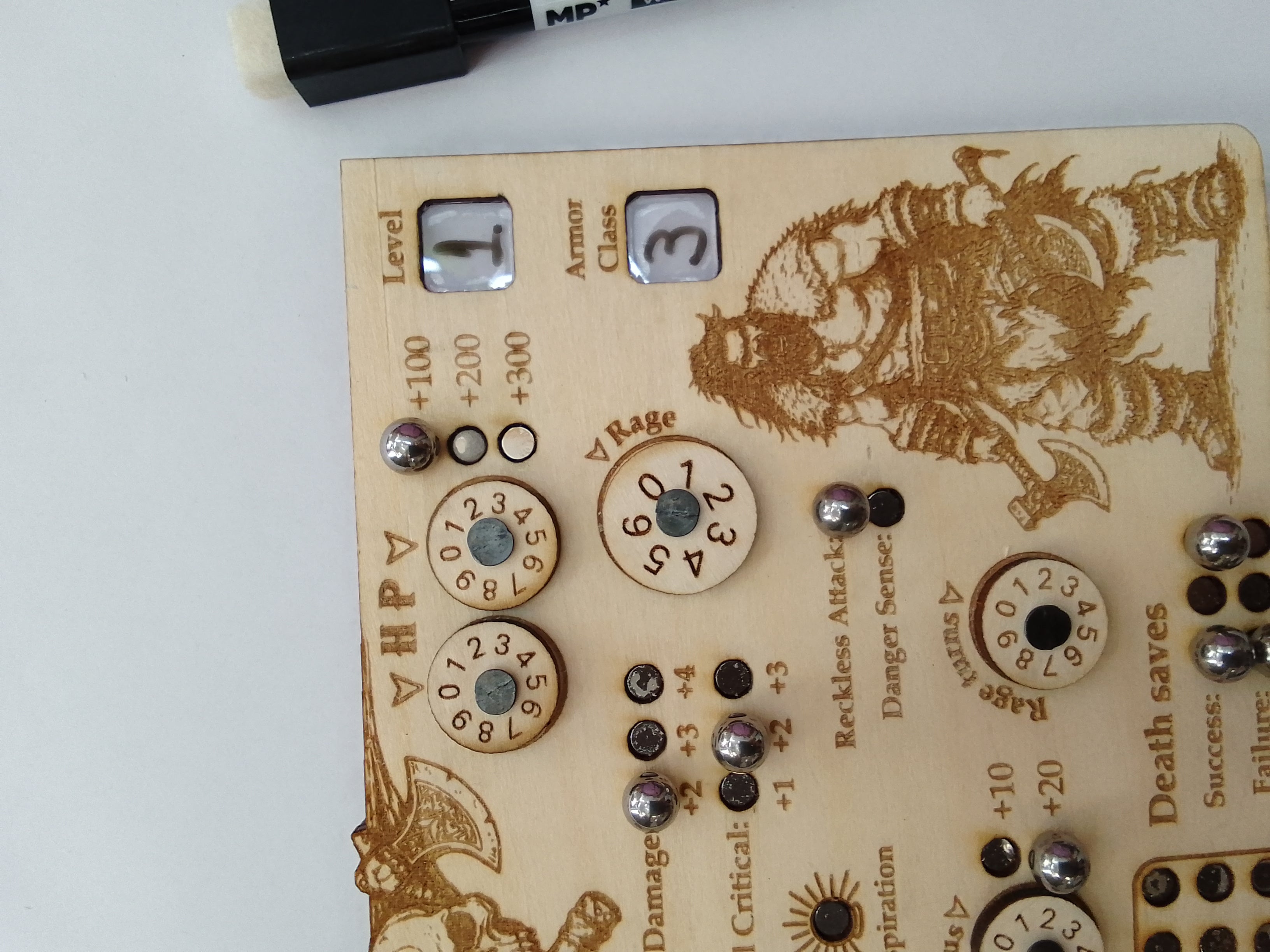 Χειροποίητο Status Boards Dangeons & Dragon Barbarian