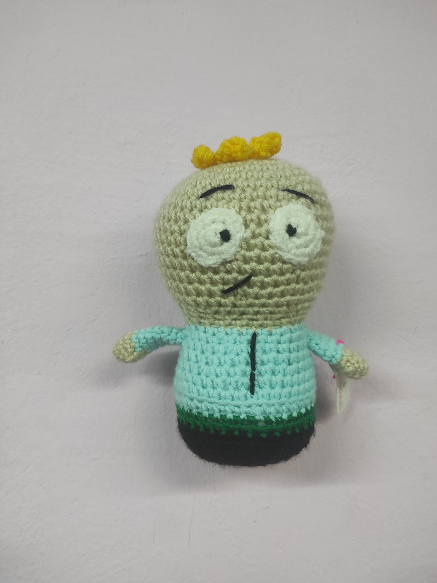 Χειροποίητο πλεκτό κουκλάκι τύπου Butters από Southpark