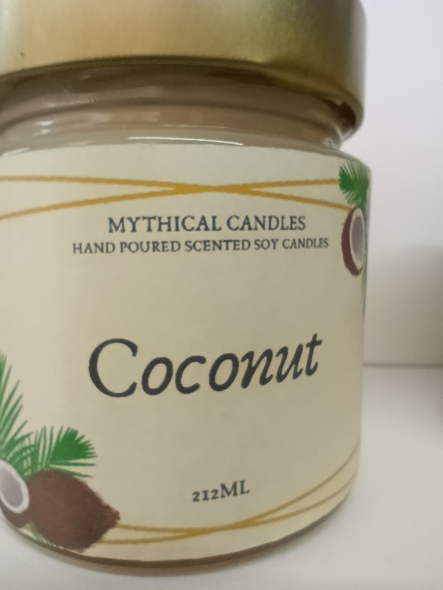 Χειροποίητο Κερί Σόγιας Coconut  (Καρύδα) 212ml