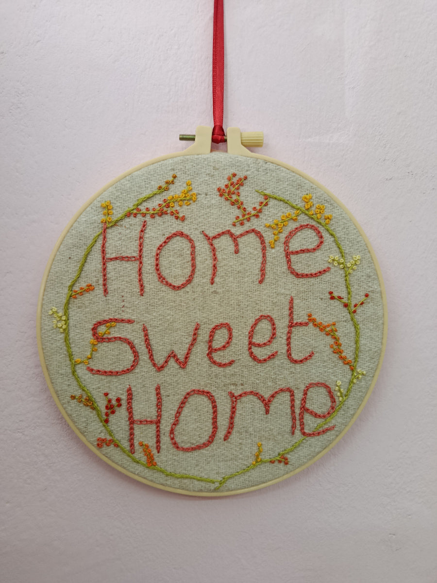 Χειροποίητο κέντημα "Home sweet home"