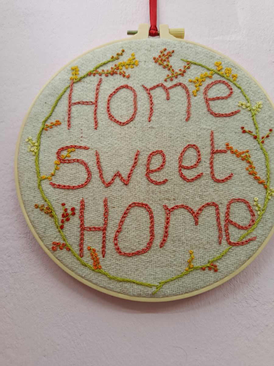 Χειροποίητο κέντημα "Home sweet home"