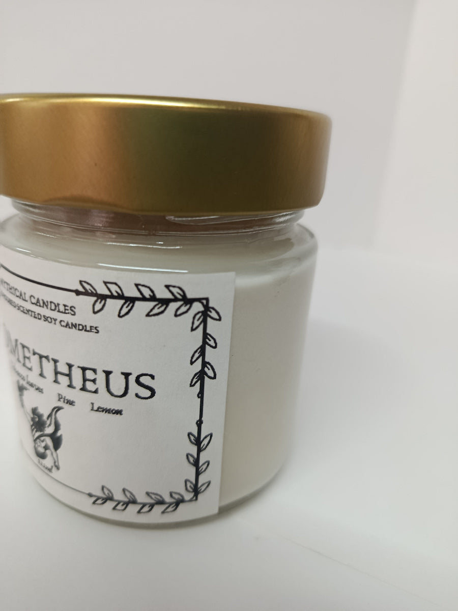Χειροποίητο Κερί σόγιας Prometheus tobacco leaves, pine lemon 212ml
