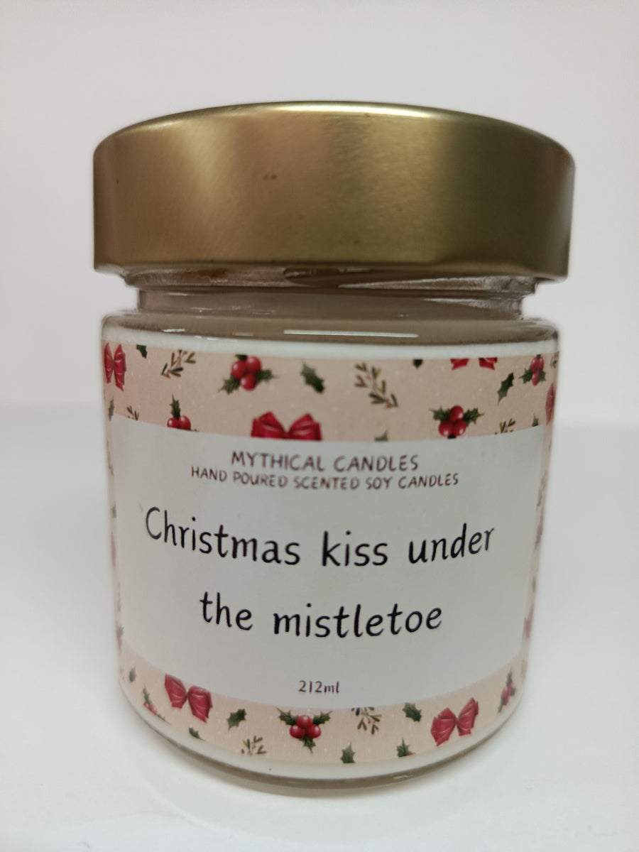 Χειροποίητο Κερί σόγιας Christmas kiss under the mistletoe 212ml