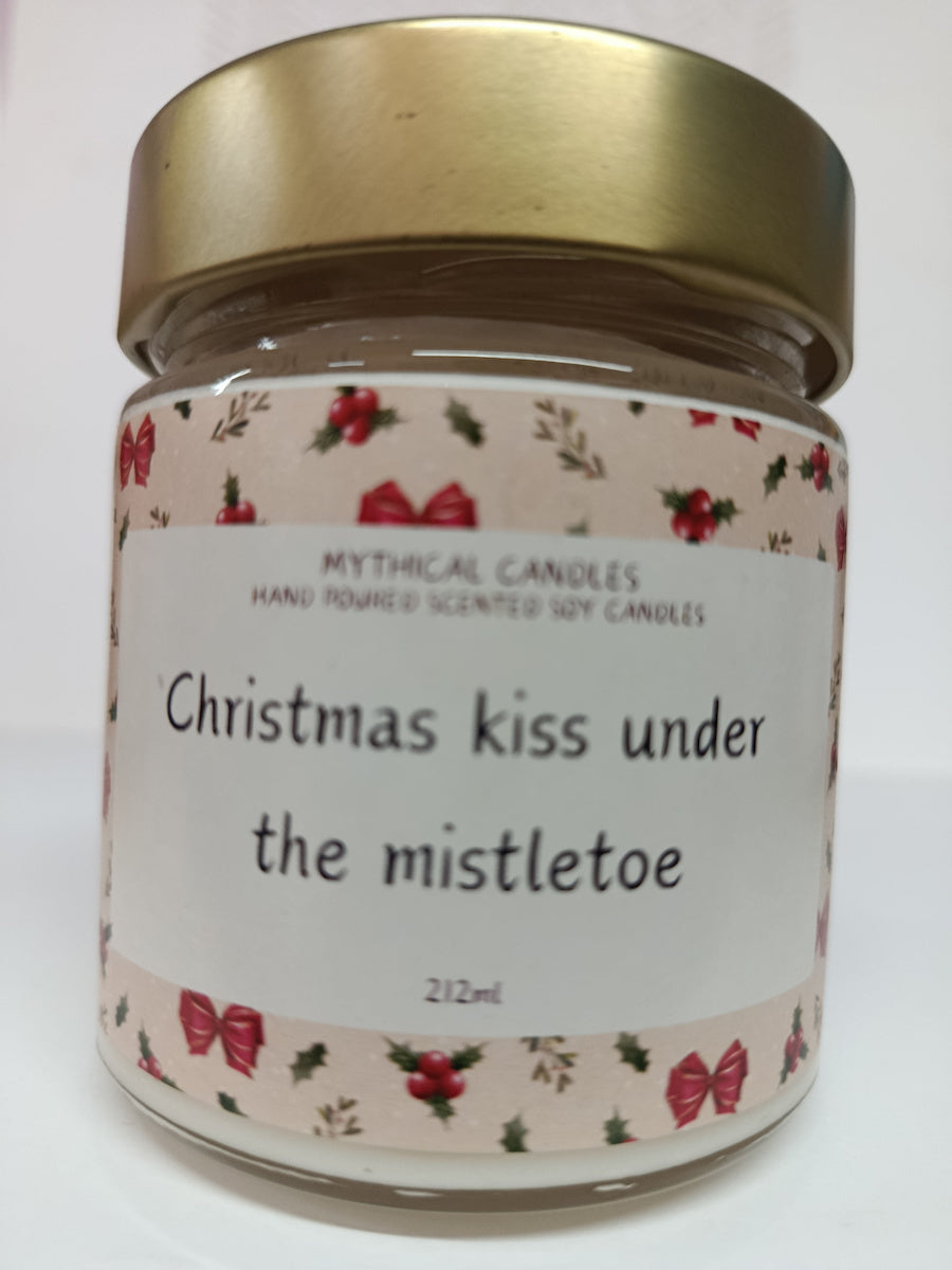 Χειροποίητο Κερί σόγιας Christmas kiss under the mistletoe 212ml