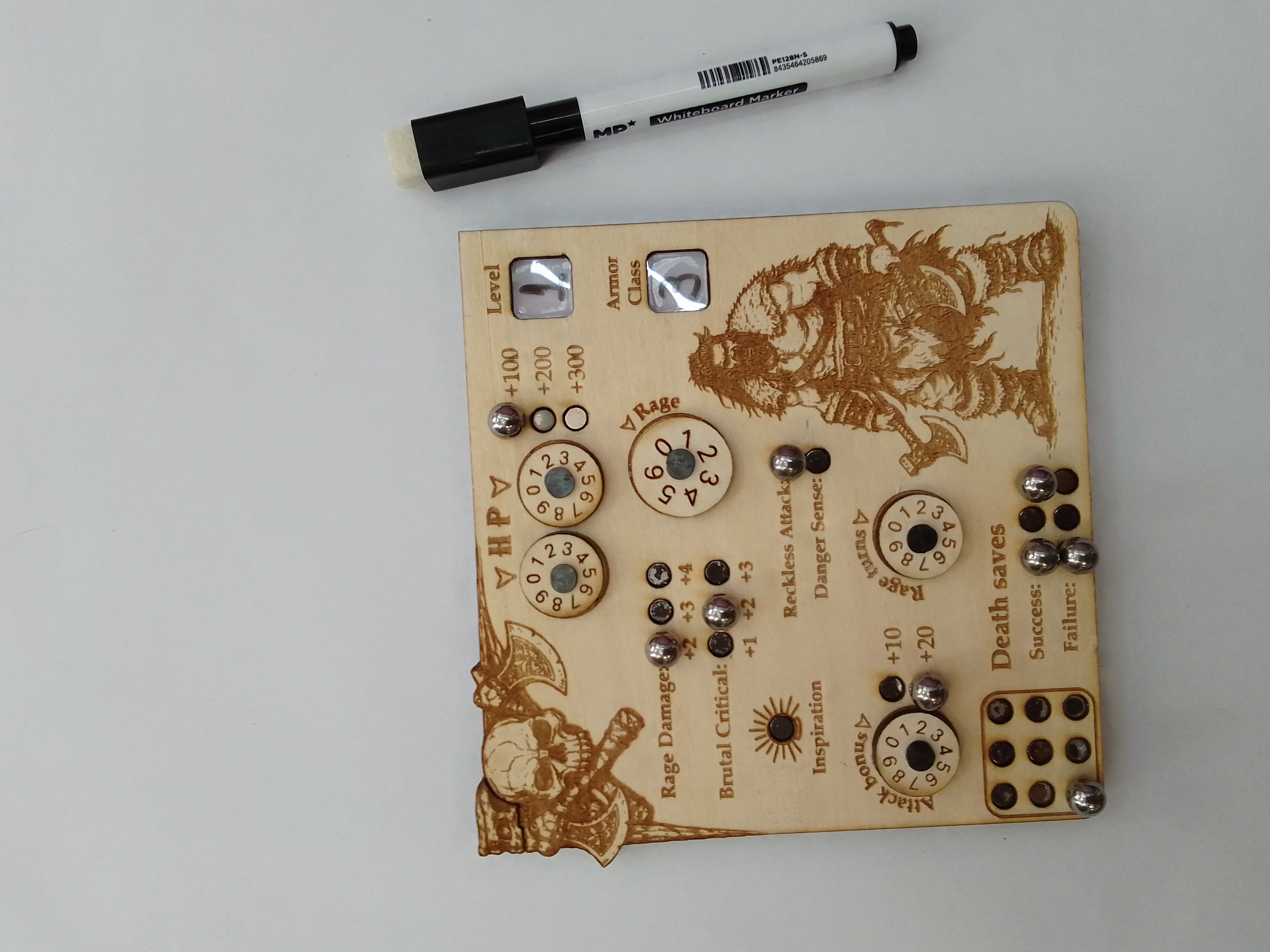 Χειροποίητο Status Boards Dangeons & Dragon Barbarian