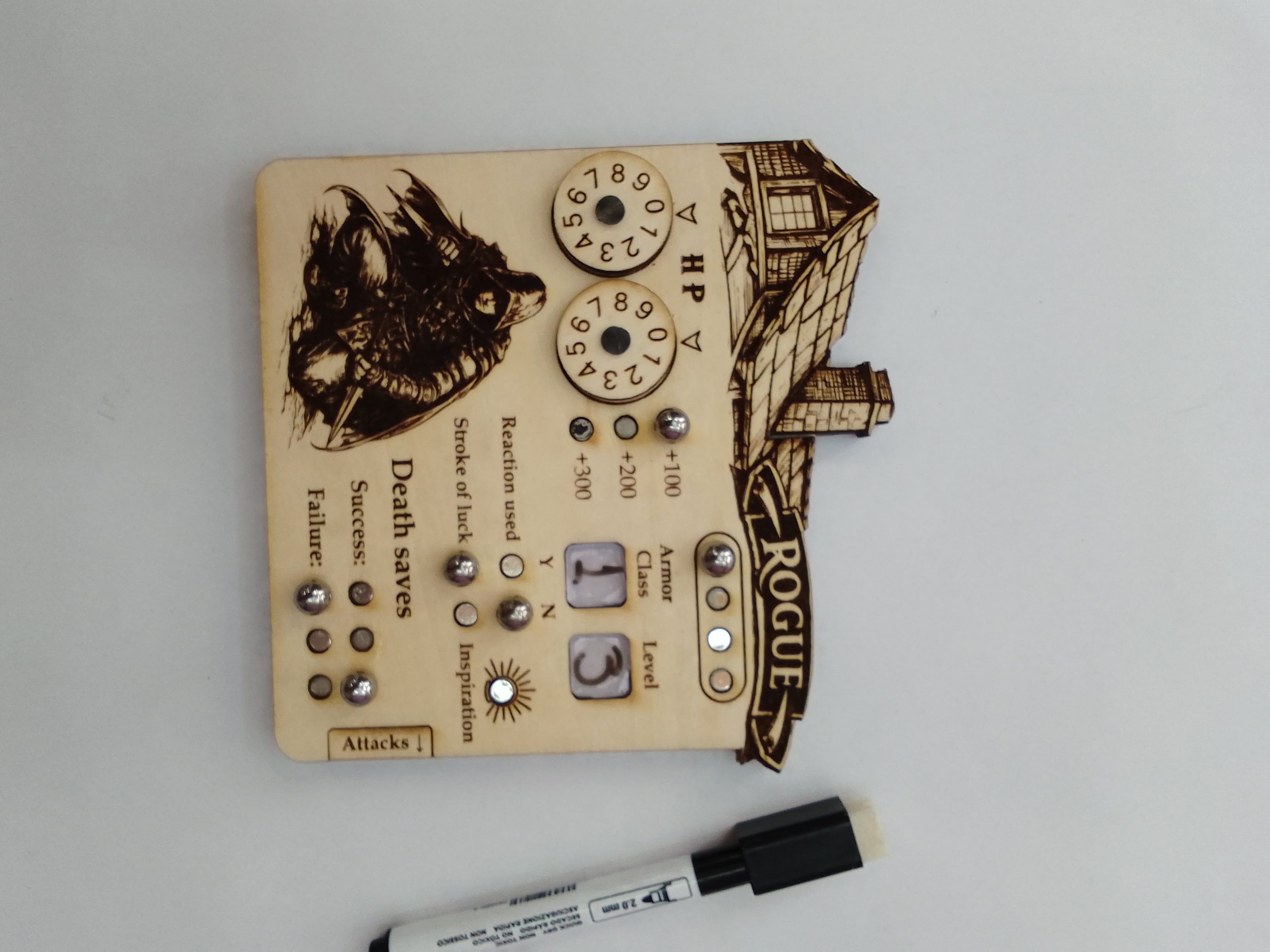 Χειροποίητο Status Boards Dangeons & Dragon Rogue