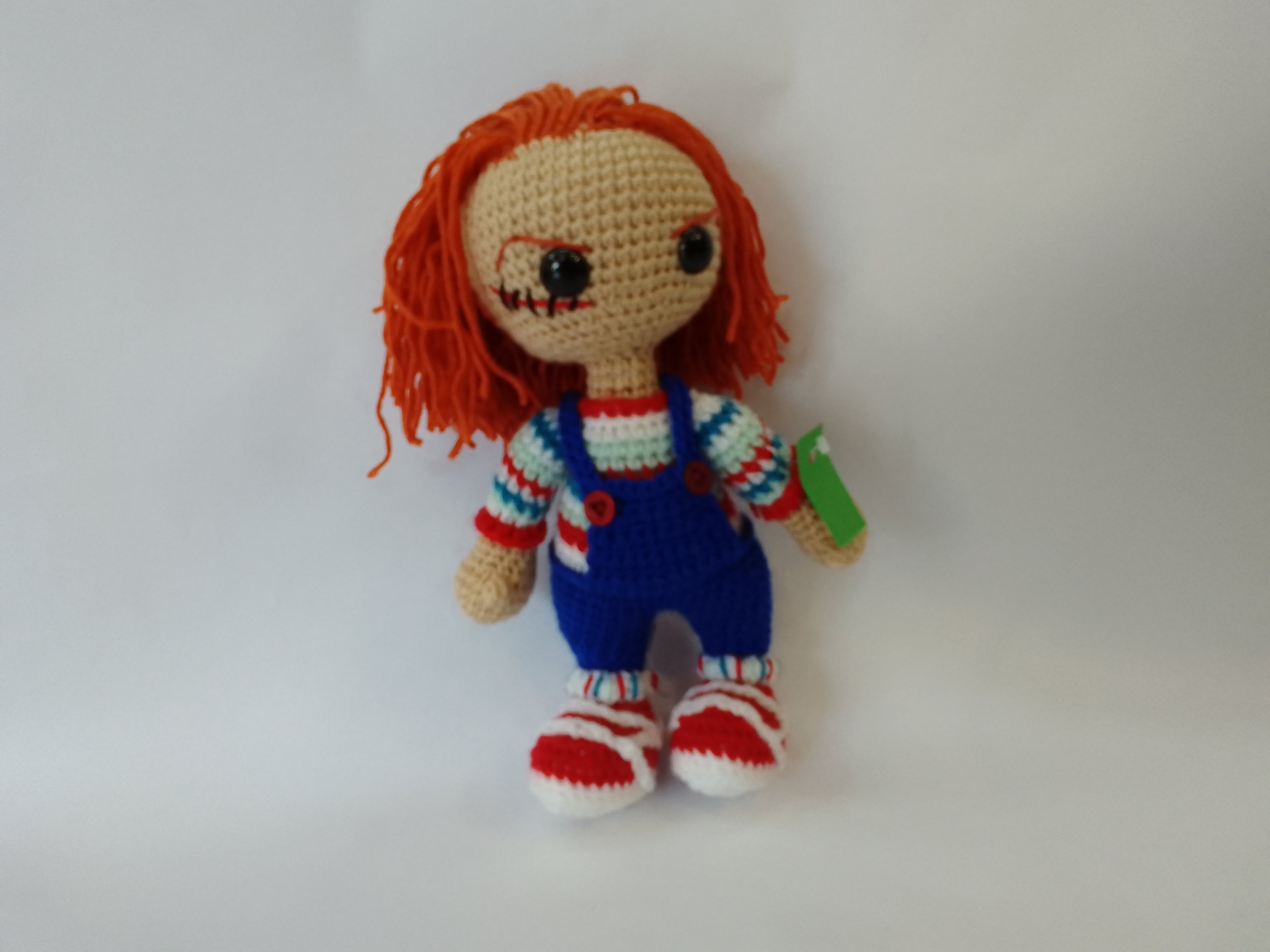 Χειροποίητο πλεκτό κουκλάκι τύπου Chucky (Τσάκι)
