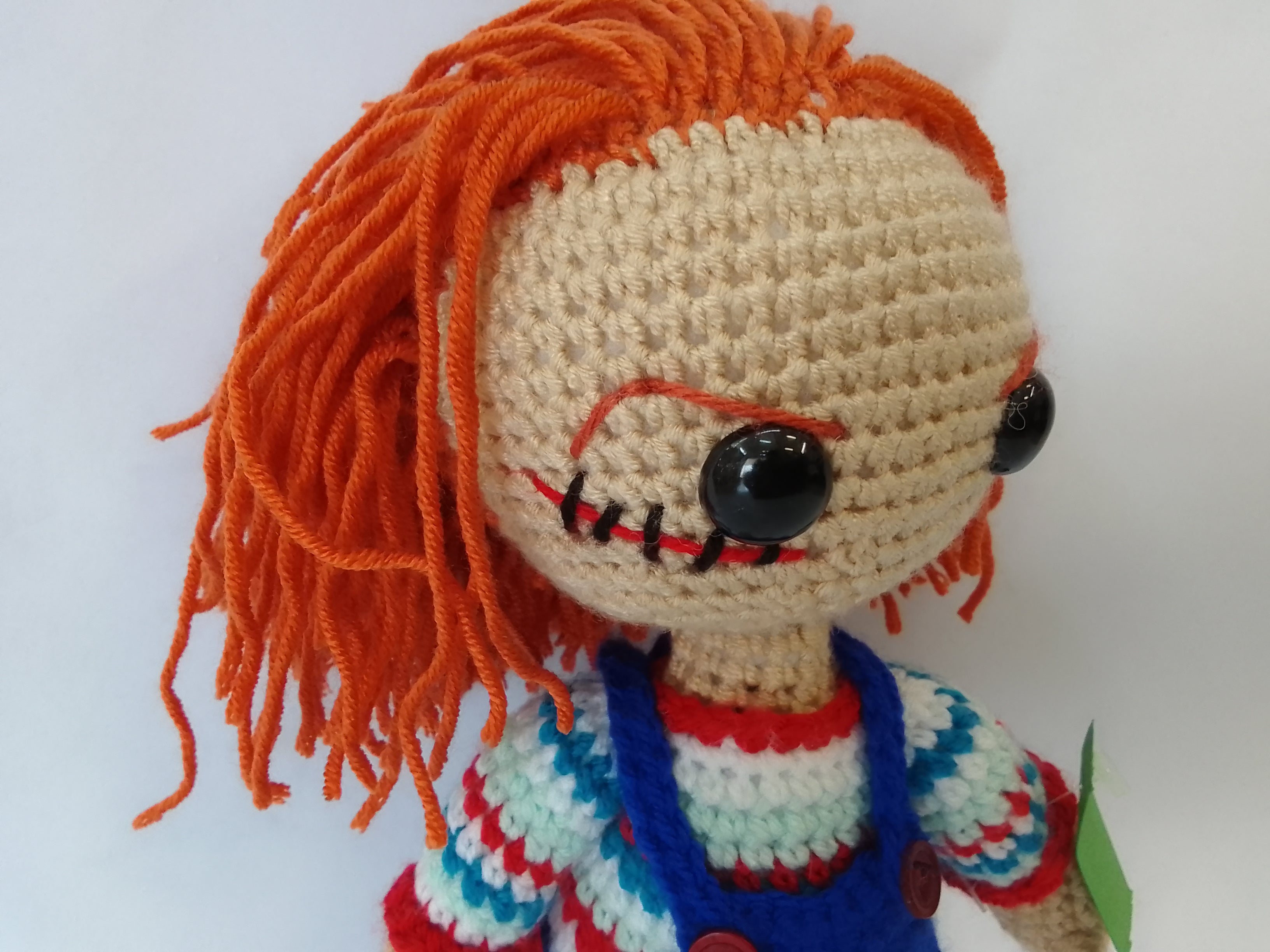 Χειροποίητο πλεκτό κουκλάκι τύπου Chucky (Τσάκι)