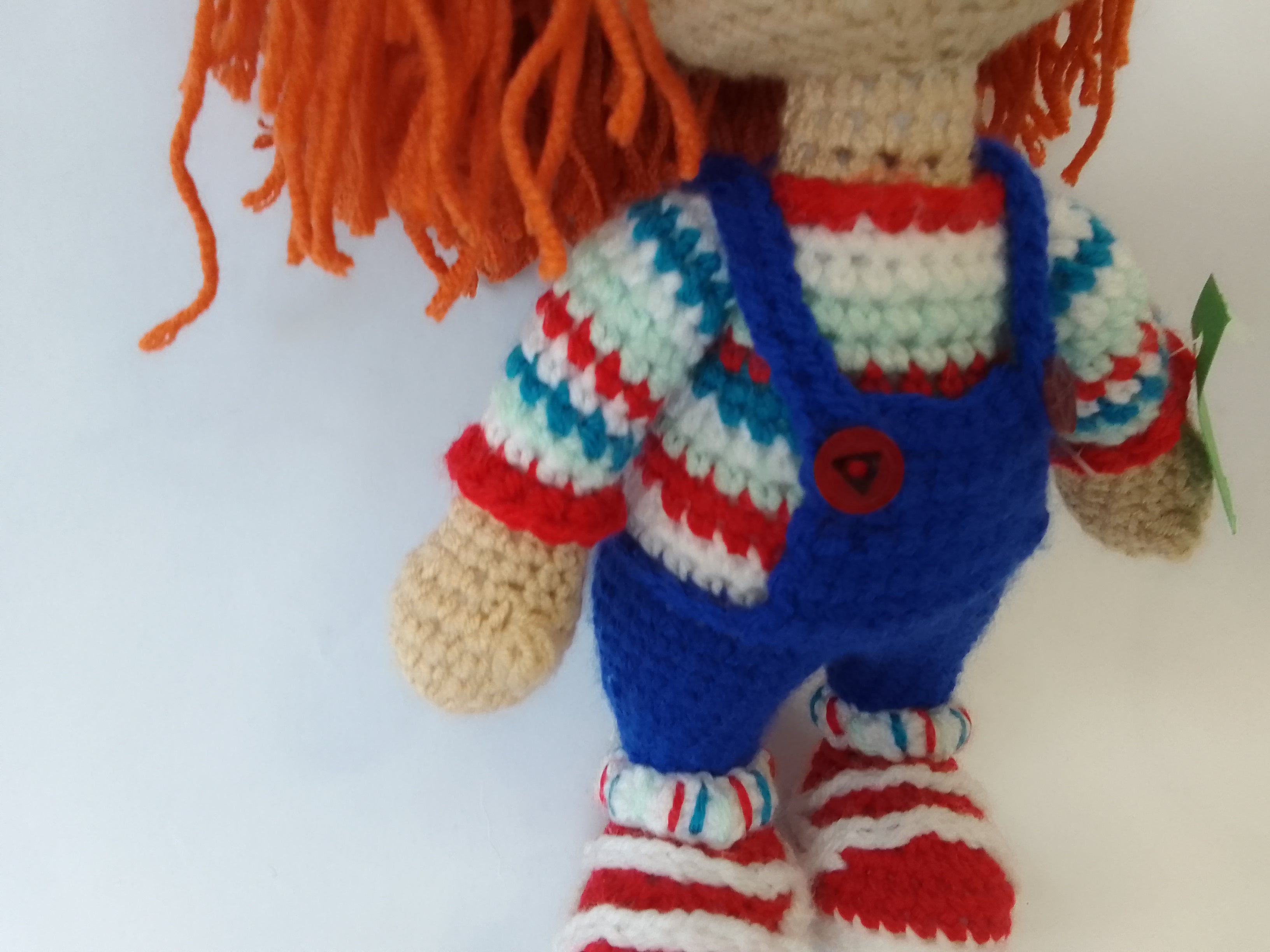 Χειροποίητο πλεκτό κουκλάκι τύπου Chucky (Τσάκι)