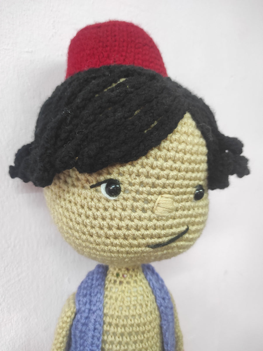 Χειροποίητο πλεκτό κουκλάκι τύπου Αλλαντίν