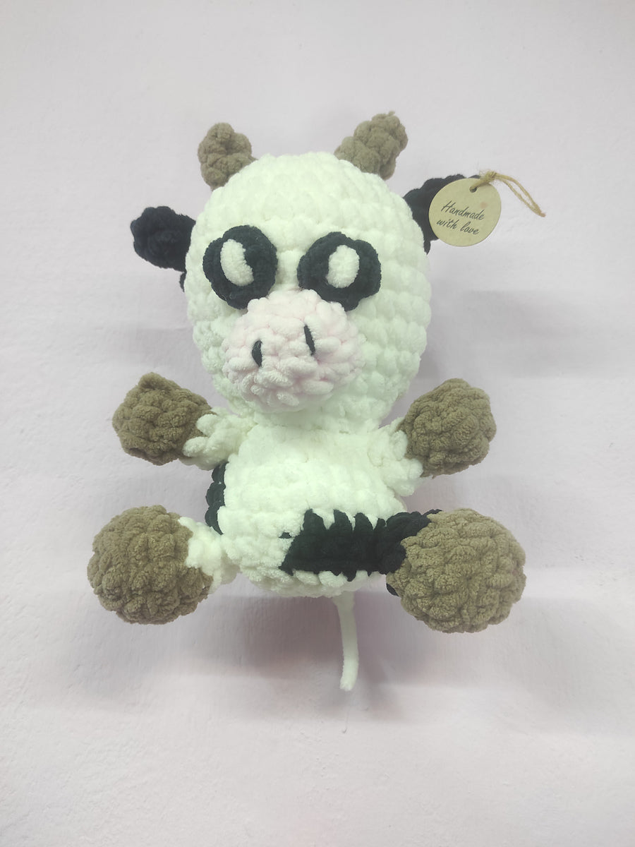 Χειροποίητο πλεκτό κουκλάκι Αγελαδίτσα