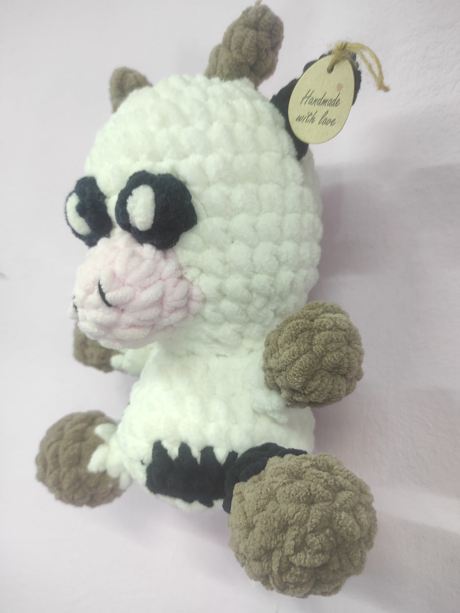 Χειροποίητο πλεκτό κουκλάκι Αγελαδίτσα