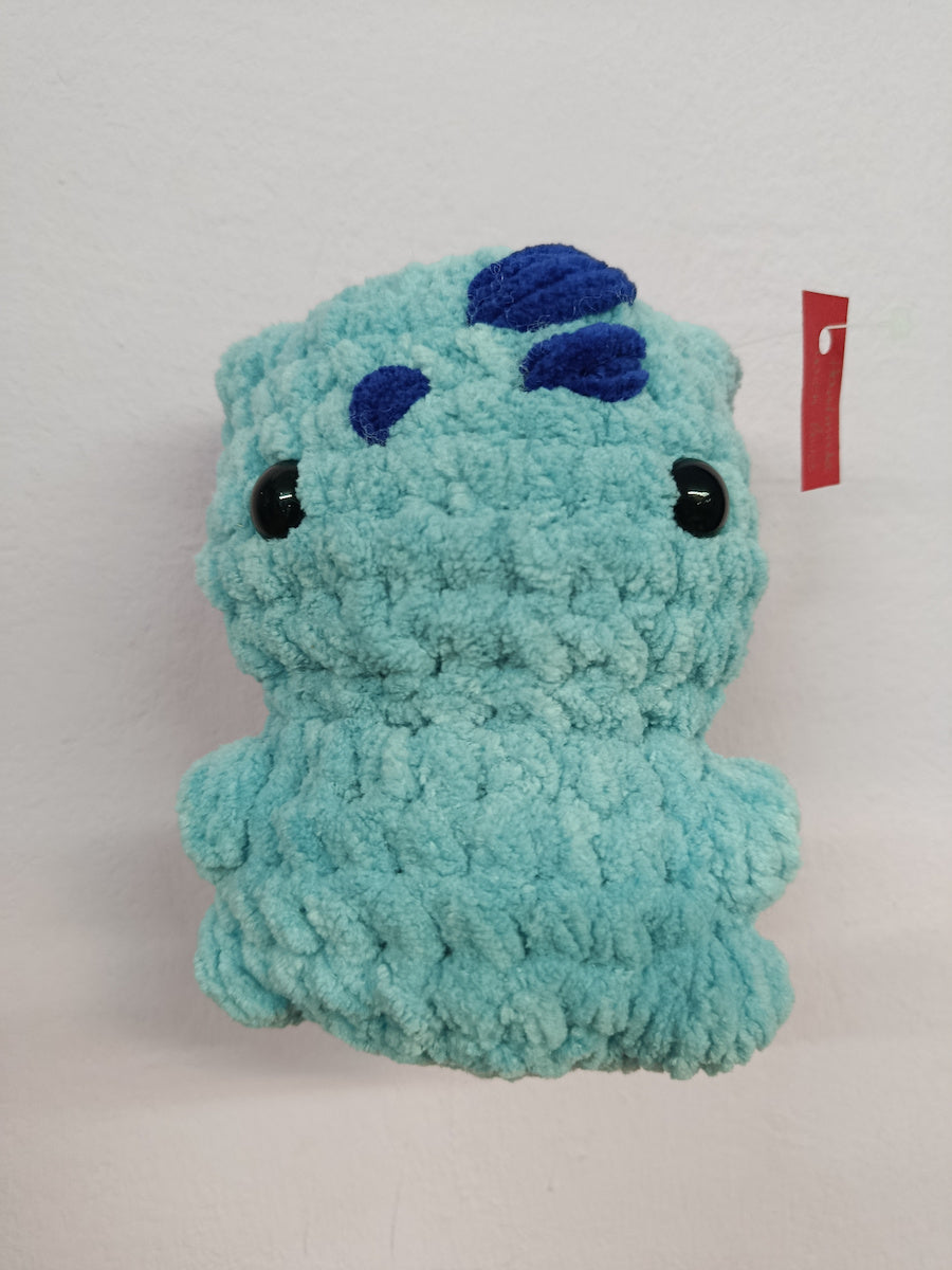 Χειροποίητο πλεκτό κουκλάκι Βελουτέ τύπου bulbasaur