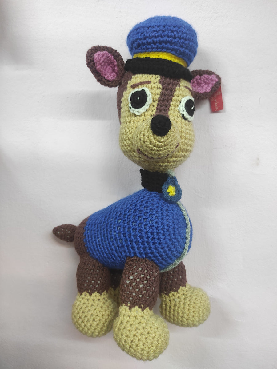 Χειροποίητο πλεκτό κουκλάκι τύπου Pew από Paw Patrol