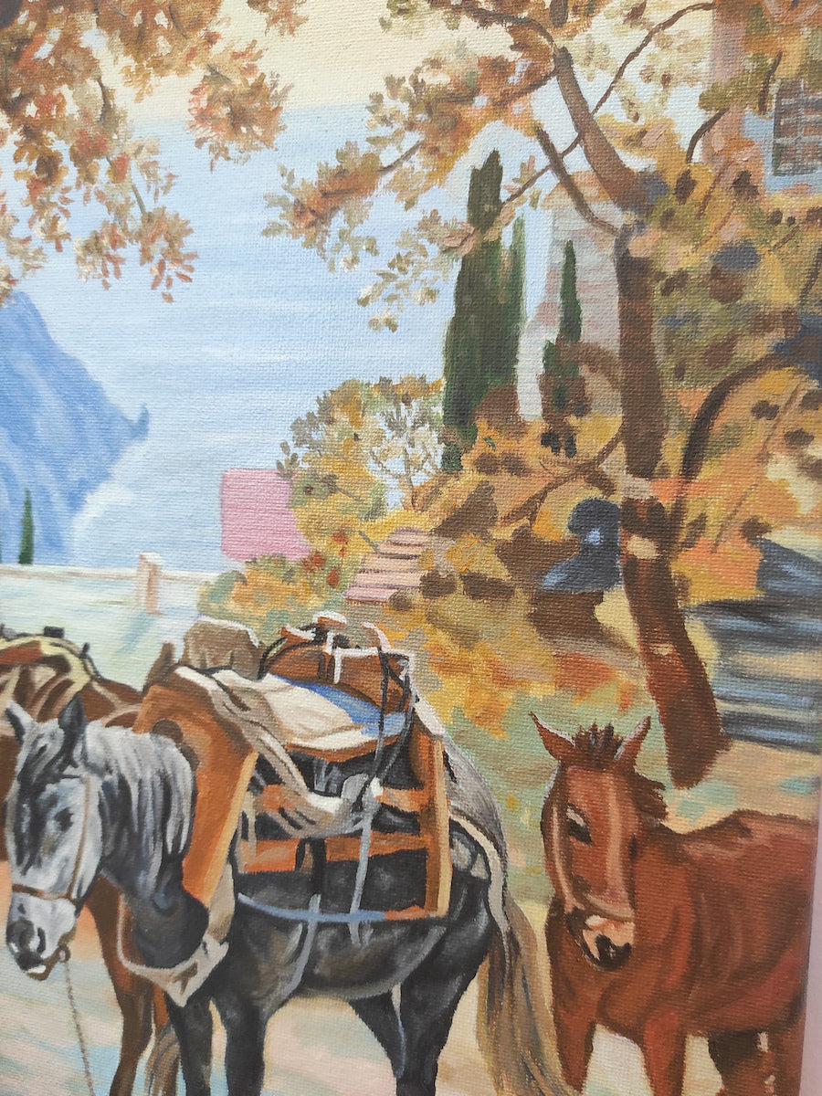 Χειροποίητος πίνακας Ζωγραφικής "Γαϊδουράκια"