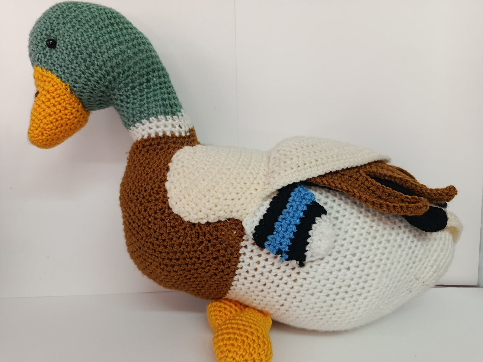 Χειροποίητο πλεκτό κουκλάκι πάπια Mallard