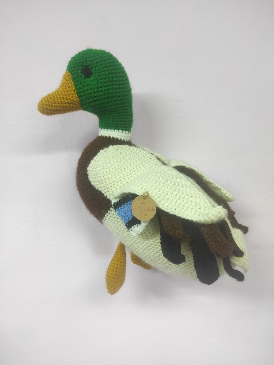 Χειροποίητο πλεκτό κουκλάκι πάπια Mallard