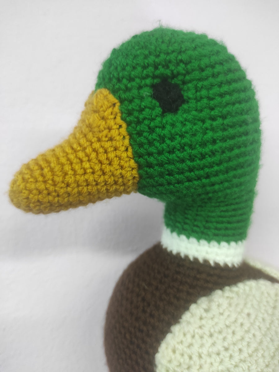 Χειροποίητο πλεκτό κουκλάκι πάπια Mallard