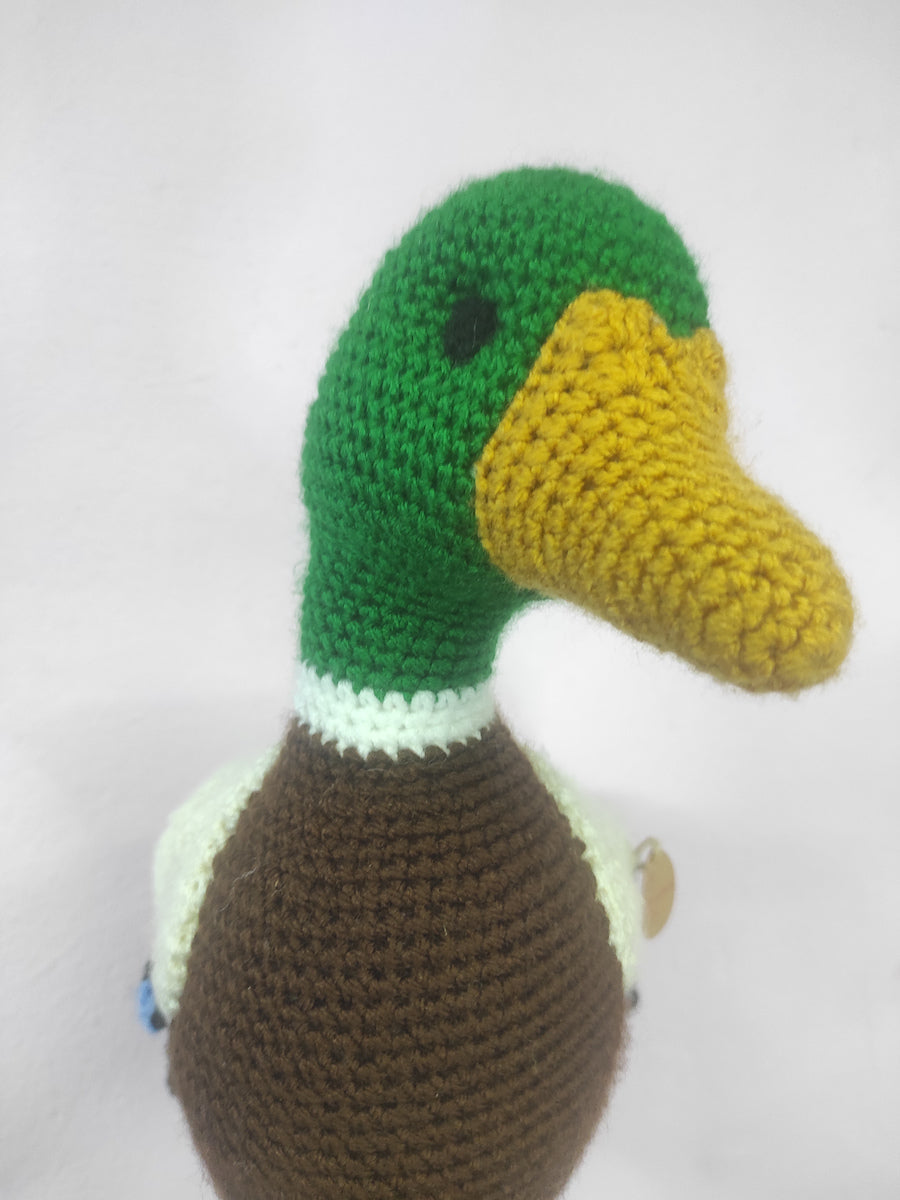 Χειροποίητο πλεκτό κουκλάκι πάπια Mallard