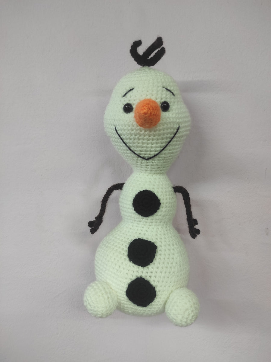 Χειροποίητη πλεκτή κούκλα τύπου Όλαφ