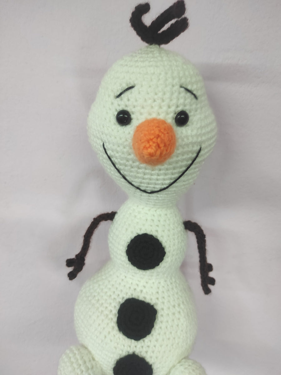 Χειροποίητη πλεκτή κούκλα τύπου Όλαφ