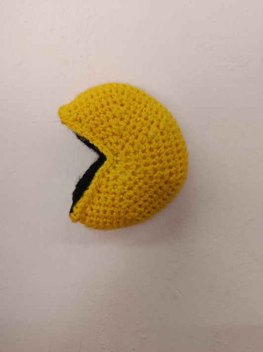 Χειροποίητο πλεκτό κουκλάκι τύπου Pacman