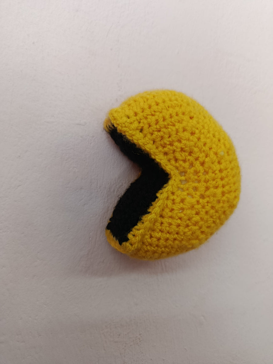 Χειροποίητο πλεκτό κουκλάκι τύπου Pacman