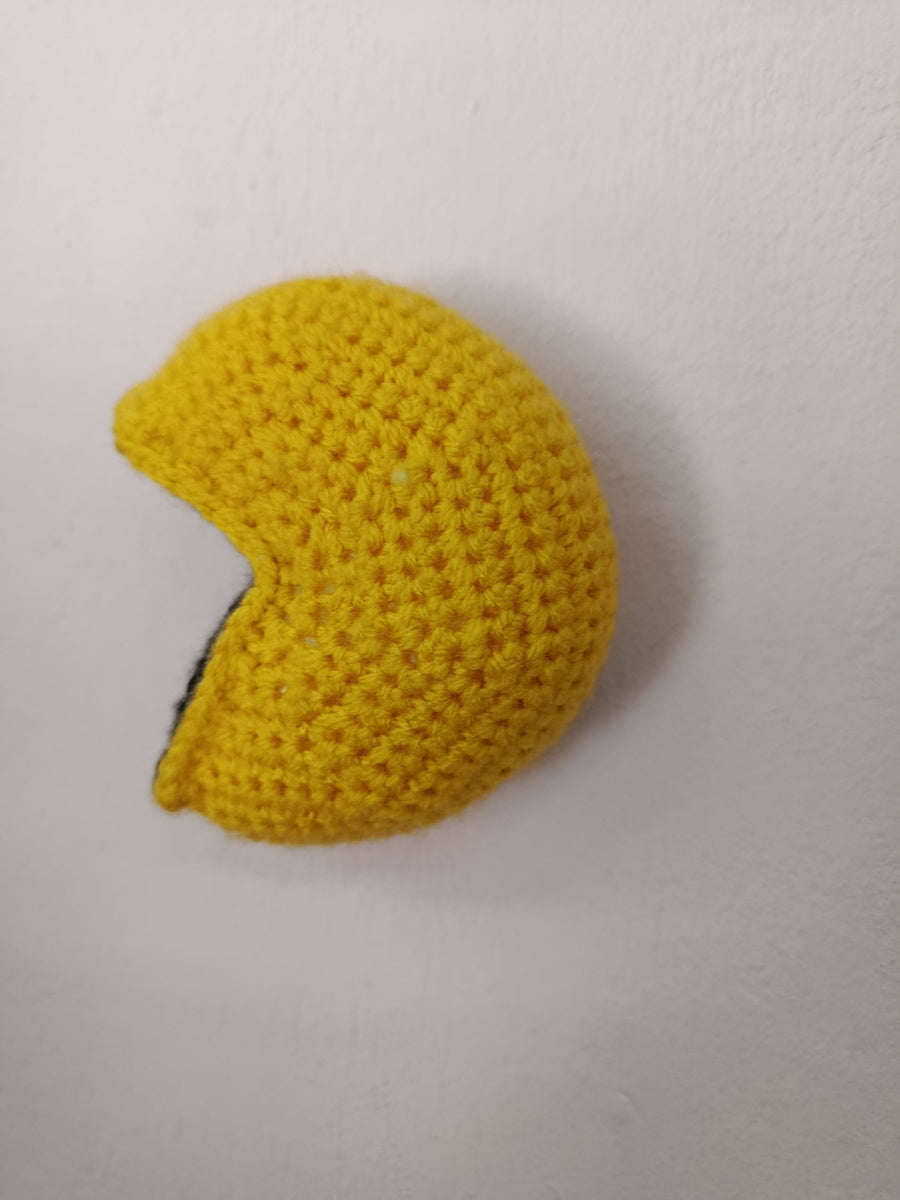 Χειροποίητο πλεκτό κουκλάκι τύπου Pacman