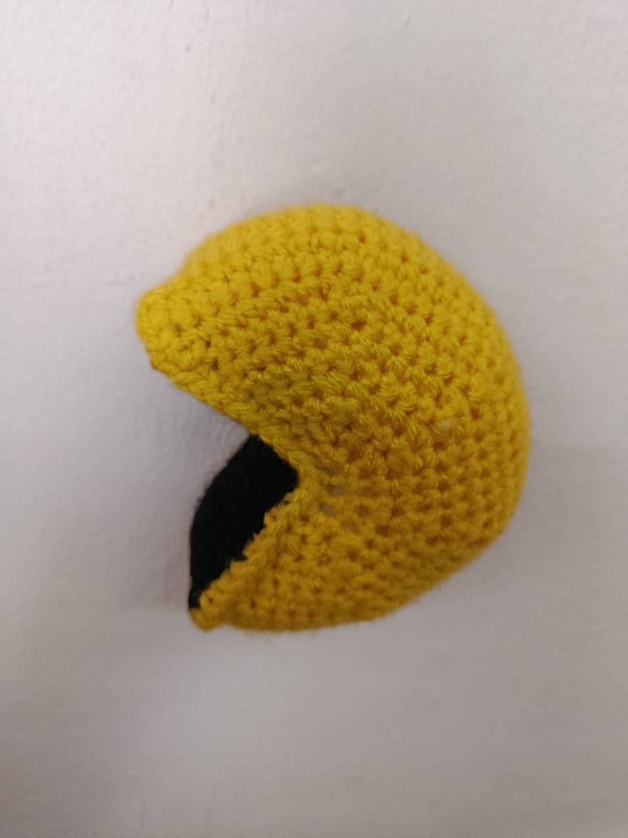 Χειροποίητο πλεκτό κουκλάκι τύπου Pacman