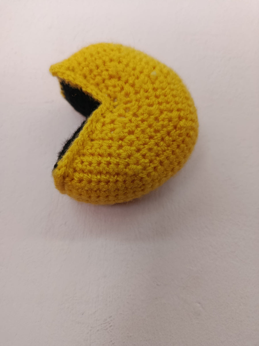 Χειροποίητο πλεκτό κουκλάκι τύπου Pacman