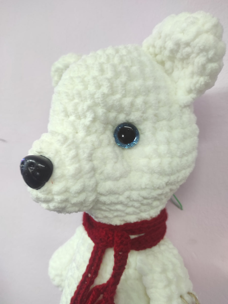 Χειροποίητο πλεκτό κουκλάκι Πολική Αρκούδα