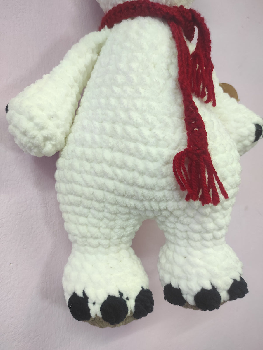 Χειροποίητο πλεκτό κουκλάκι Πολική Αρκούδα