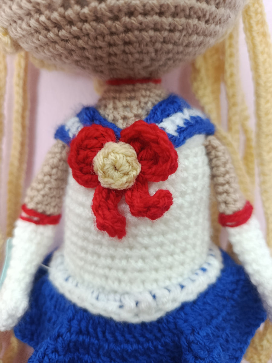 Χειροποίητο πλεκτό κουκλάκι τύπου Sailor Moon