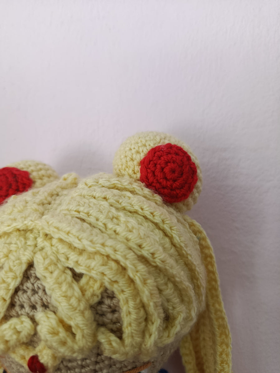 Χειροποίητο πλεκτό κουκλάκι τύπου Sailor Moon