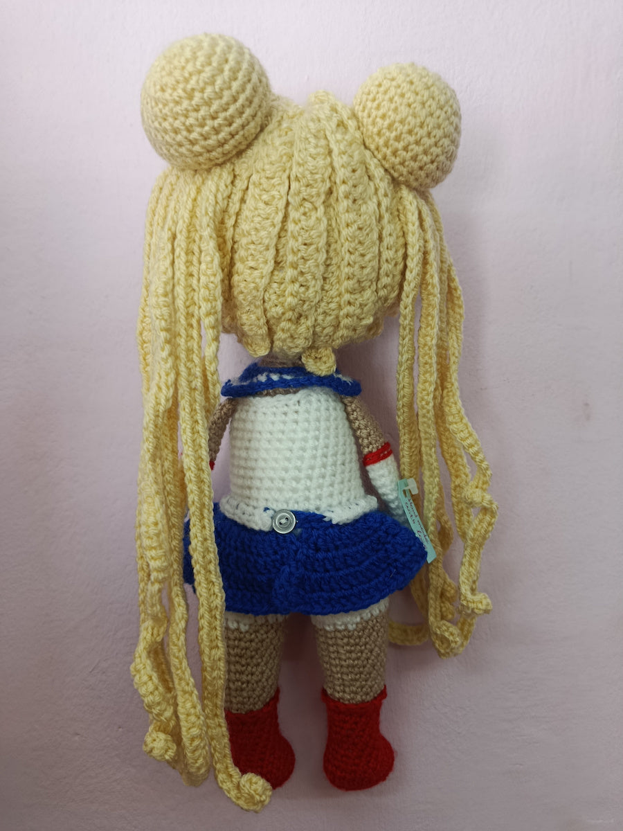 Χειροποίητο πλεκτό κουκλάκι τύπου Sailor Moon