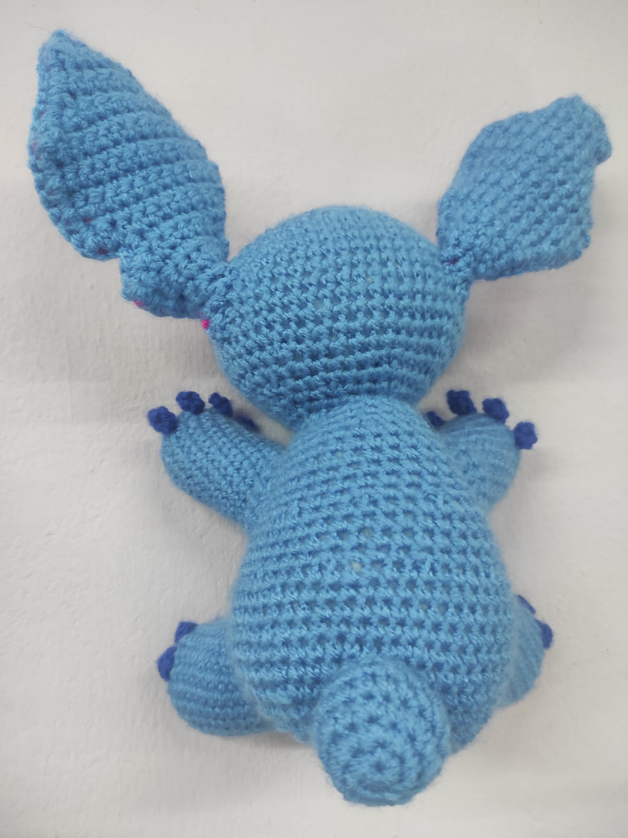 Χειροποίητο πλεκτό κουκλάκι τύπου Stitch